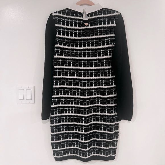 Venus Black & White Sweater Dress with Collar Women’s Sz M - Picture 2 of 8